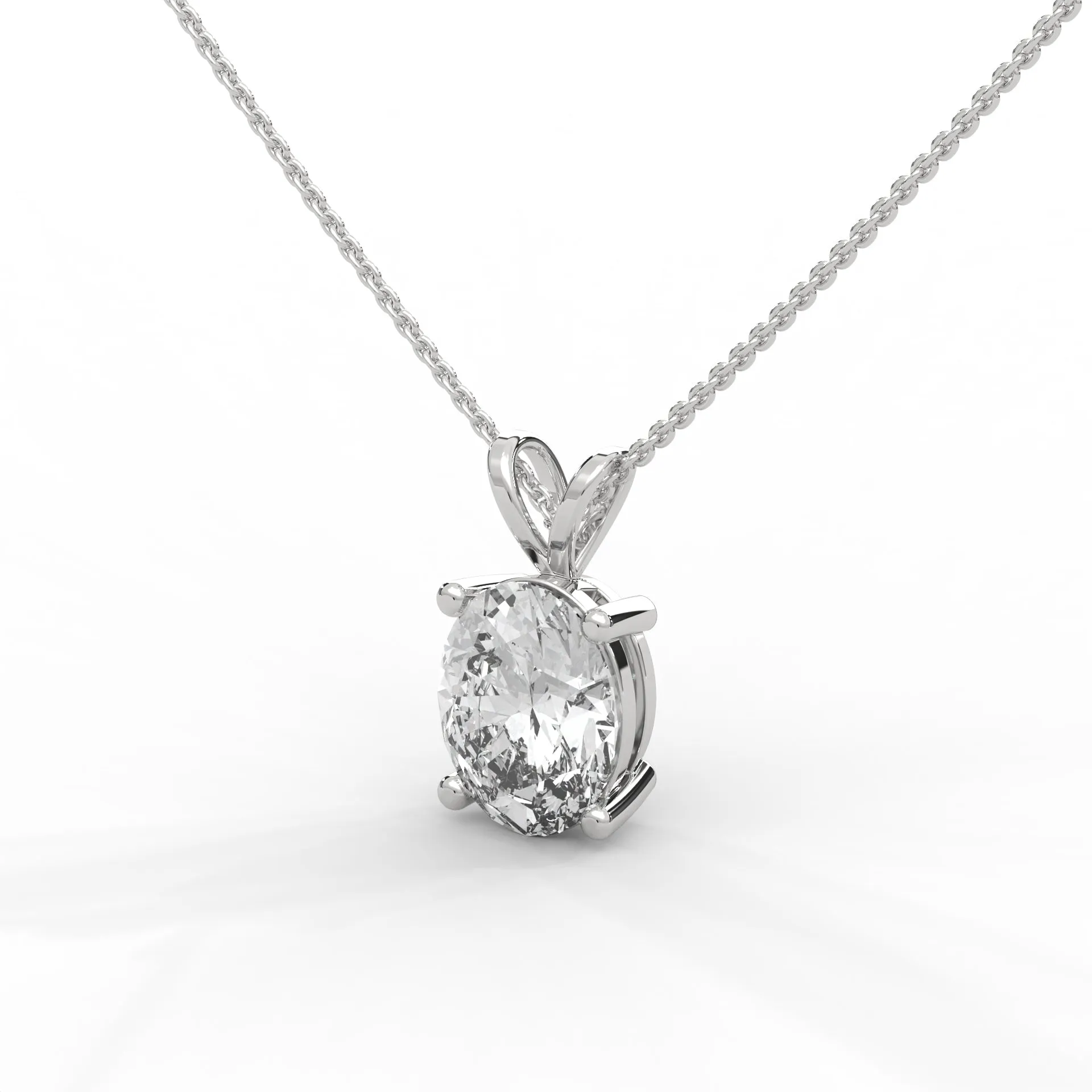 Oval Diamond Pendant