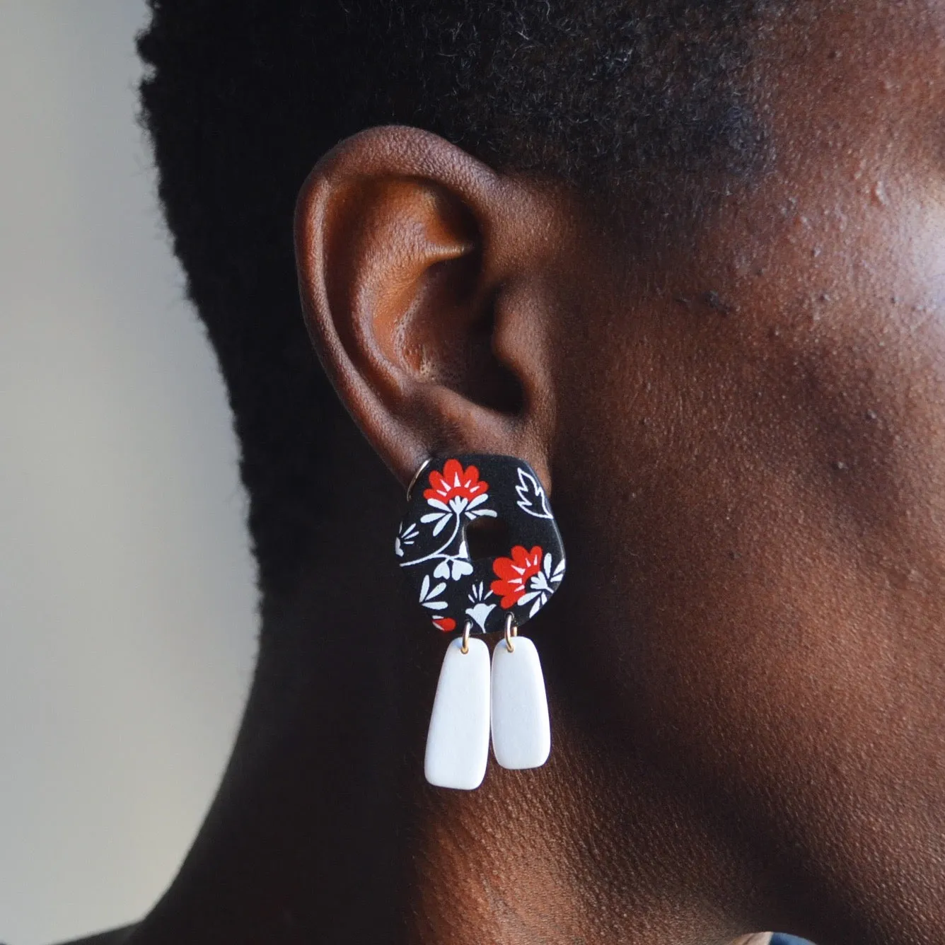 Paint it, Black Statement Earrings