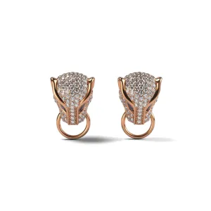 Panthera by Keysi Sayago | 18k Rose Gold | Cubic Zirconia Crystal Earrings