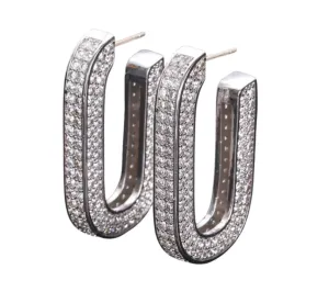 PAVÉ U-LINK EARRINGS