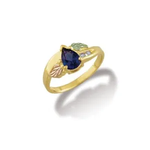 Pear Cut Sapphire - Black Hills Gold Ladies Ring
