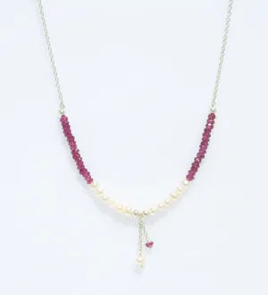 Pearl Amethyst Sterling Silver Necklace