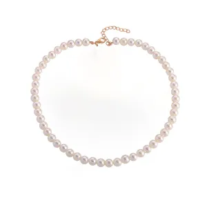 Pearl & 18K Gold-Plated 8MM Choker Necklace