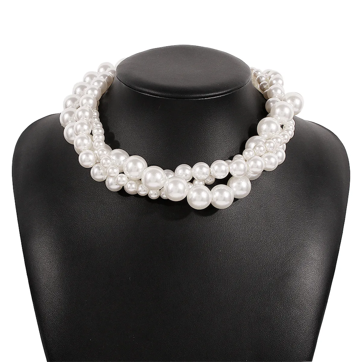 Pearl & Silver-Plated Interlocked Necklace