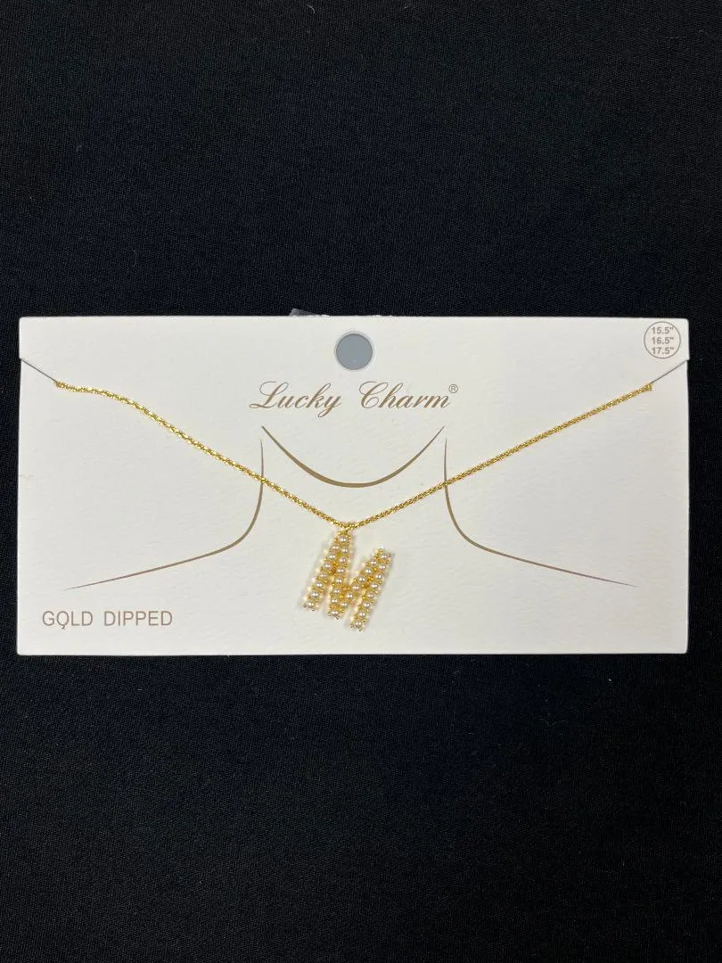 Pearl Initial Necklaces