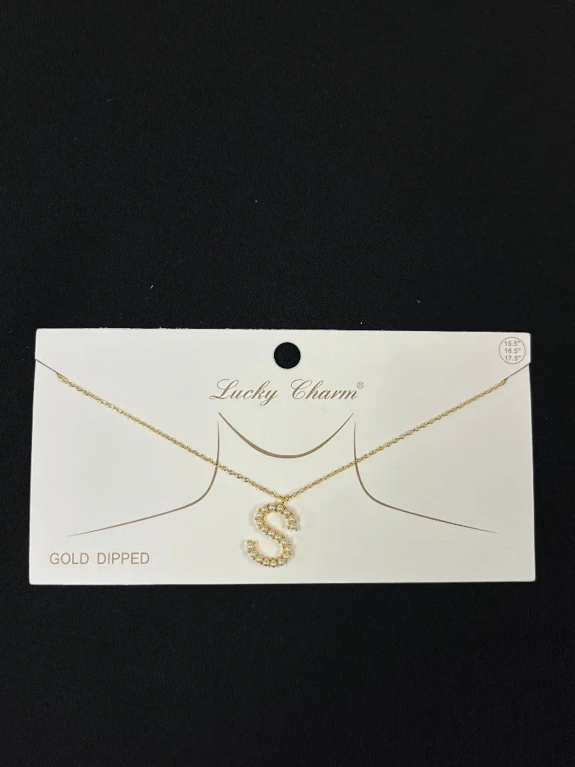 Pearl Initial Necklaces