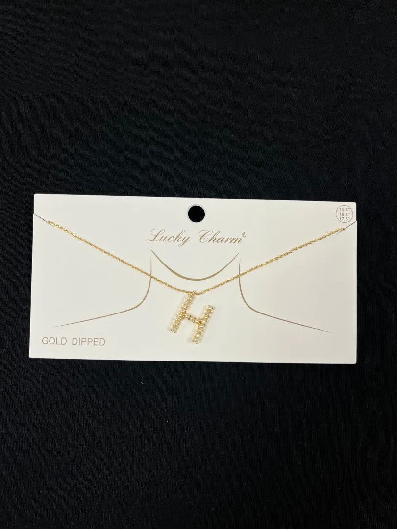 Pearl Initial Necklaces