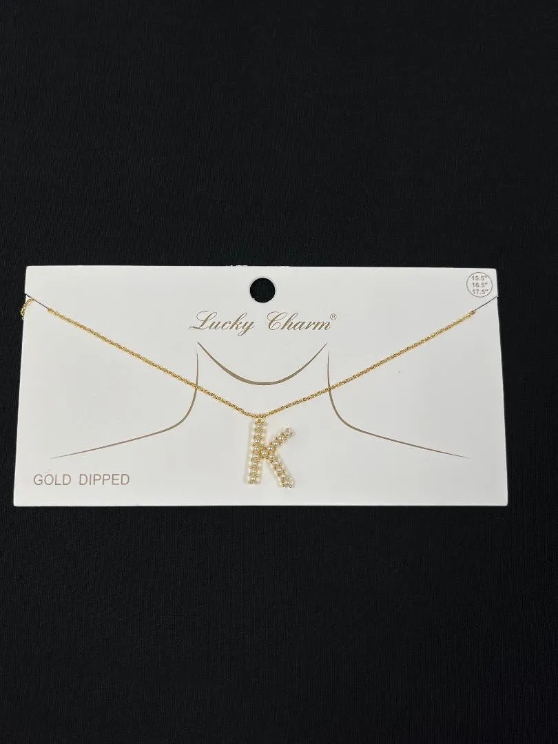 Pearl Initial Necklaces