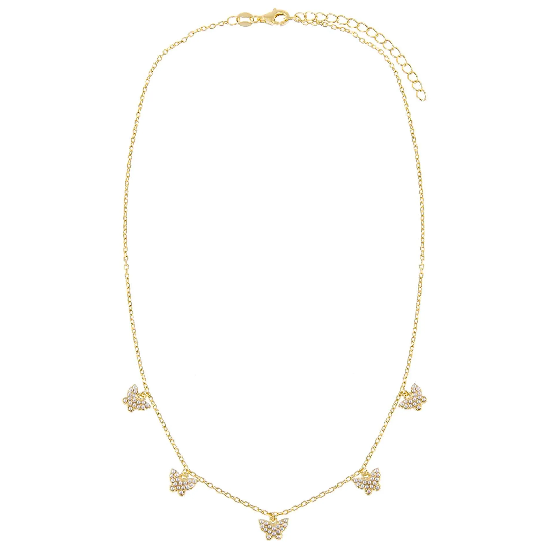 Pearl Multi Butterfly Necklace