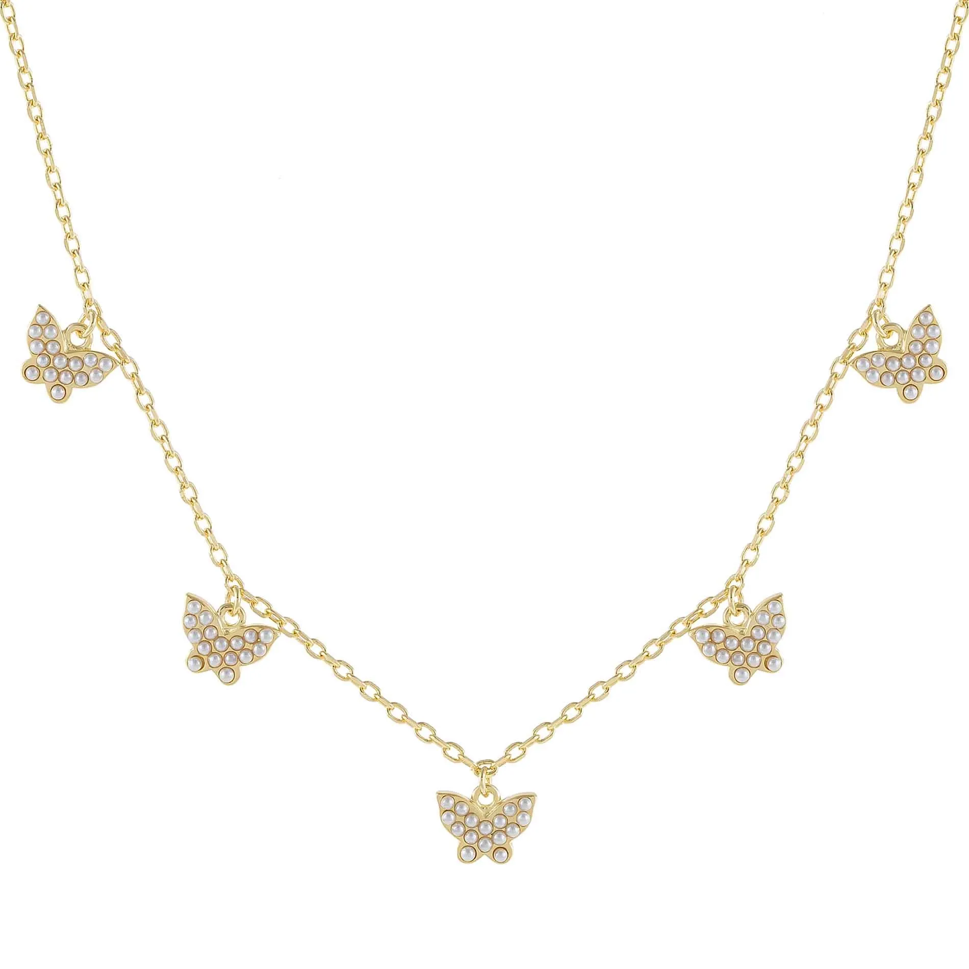 Pearl Multi Butterfly Necklace