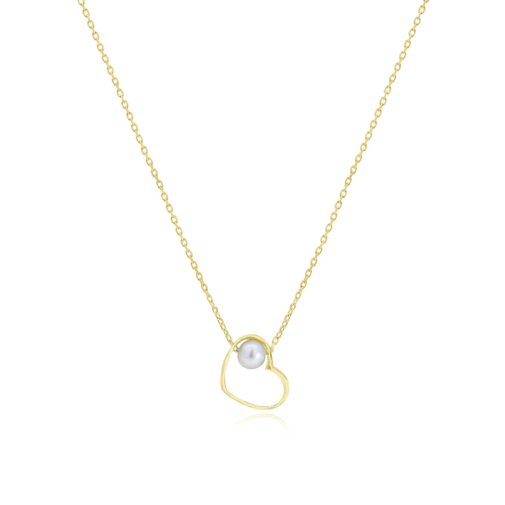 Pearl Open Heart Necklace