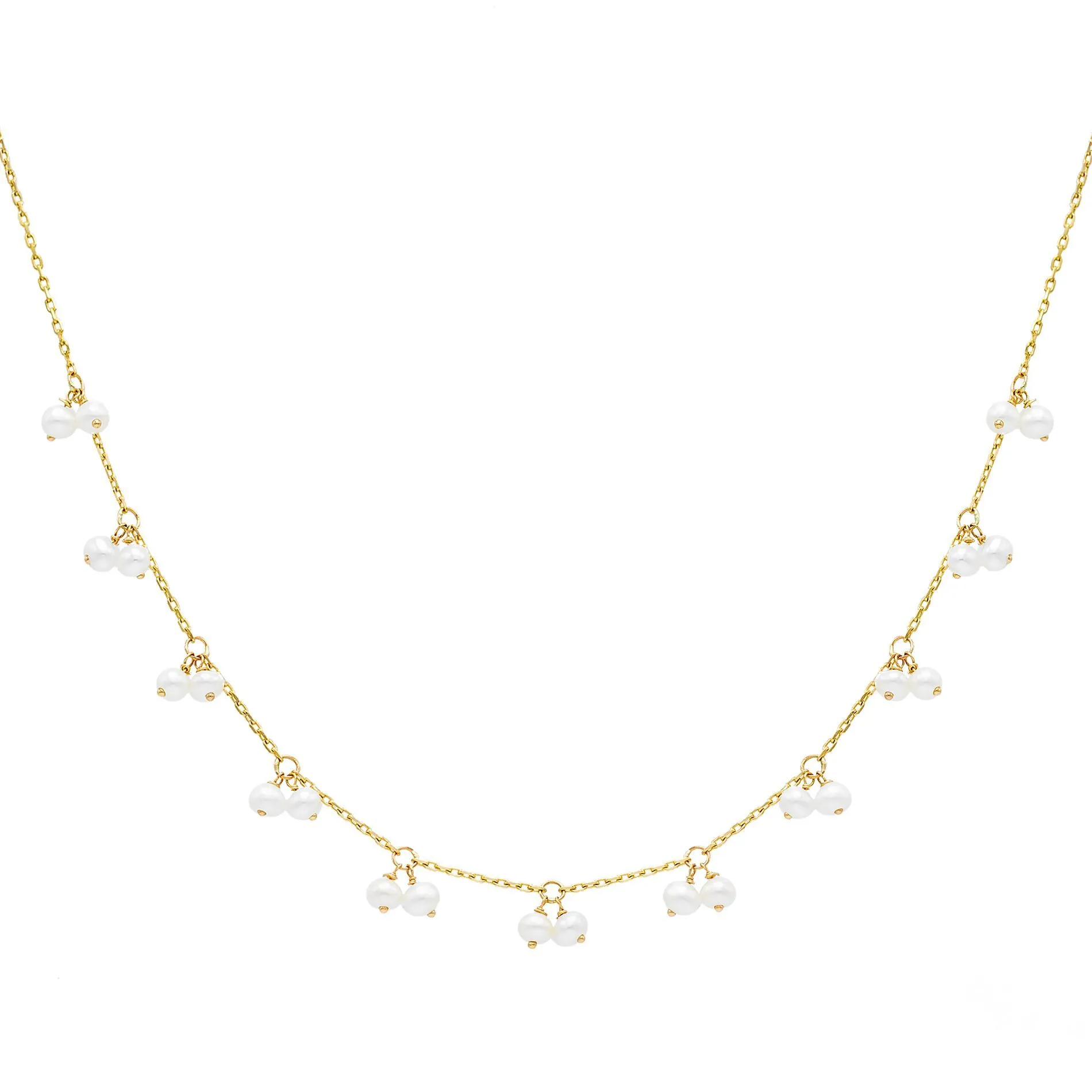 Pearl Shaker Necklace 14K