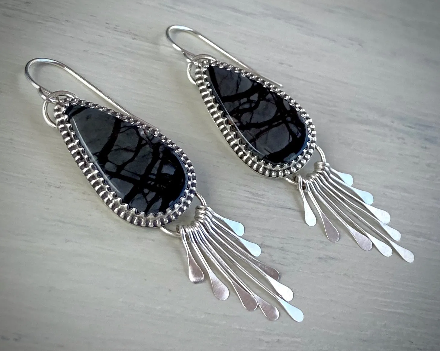 Picasso Jasper Fringe Earrings