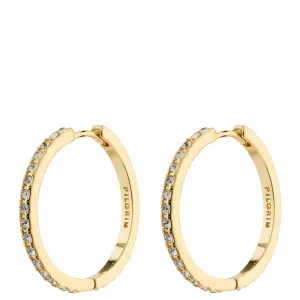 Pilgrim Ebna Gold Crystal Maxi Hoop Earrings
