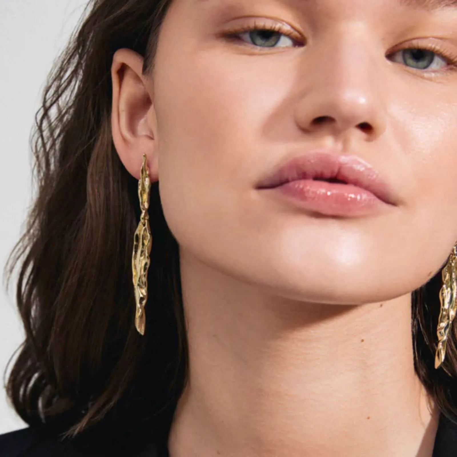 Pilgrim Feel Gold Statement Drop Earrings