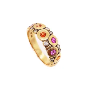 Pink and Orange Sapphire Candy Band