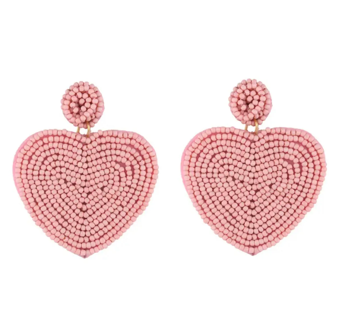 Pink Beaded Statement Earrings 230-11 | Erika Williner Designs