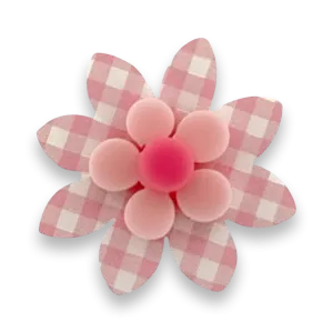 Pink gingham flower 🌸 - ring