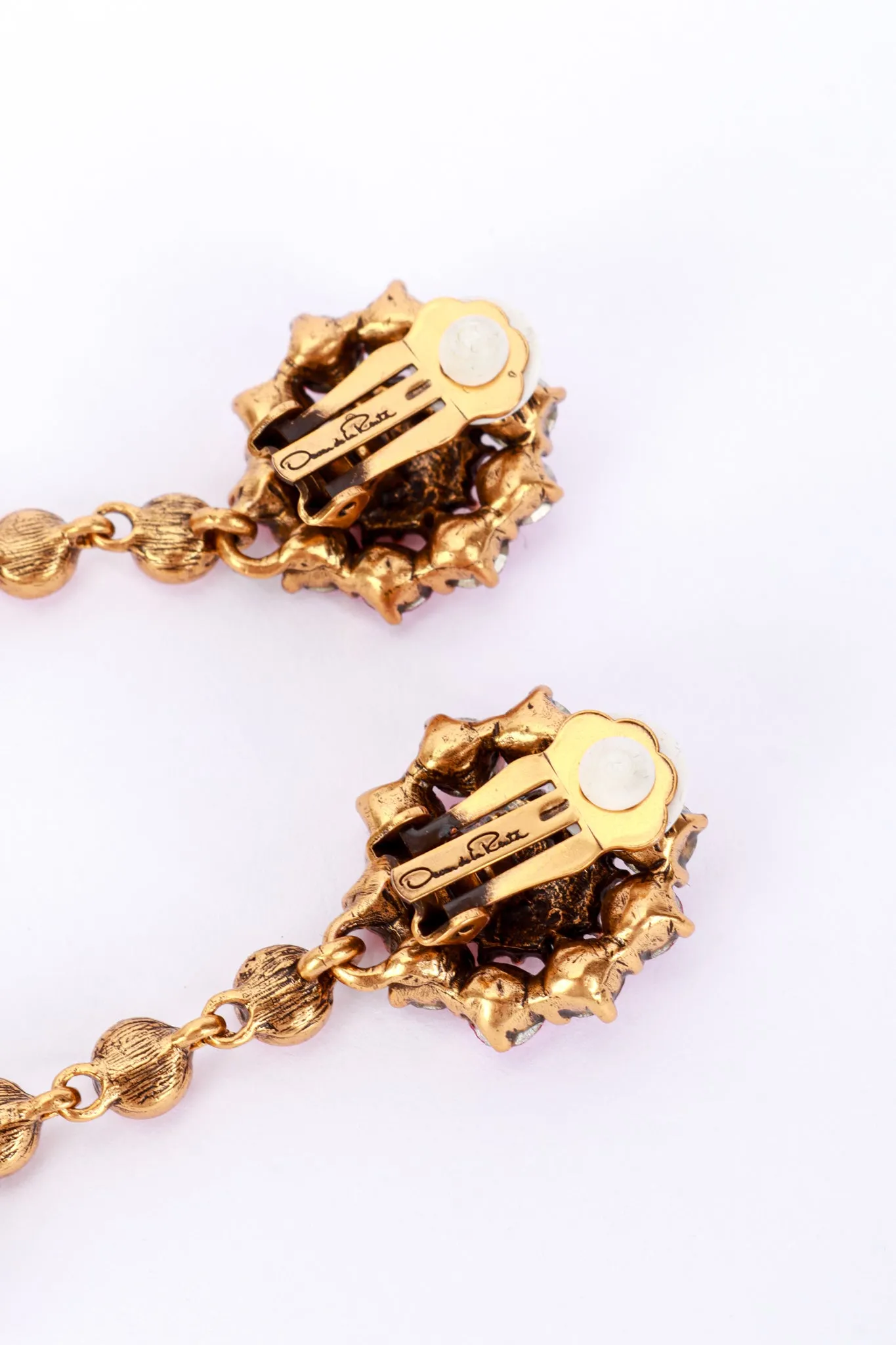 Pinks Crystal Flower Burst Drop Earrings