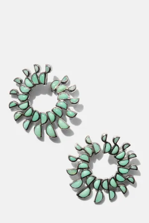 Pinwheel Earrings - Chrysoprase