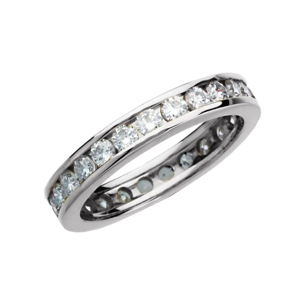 Platinum 1 1/3 CTW Diamond Eternity Band Size 6
