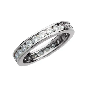 Platinum 1 1/3 CTW Diamond Eternity Band Size 6