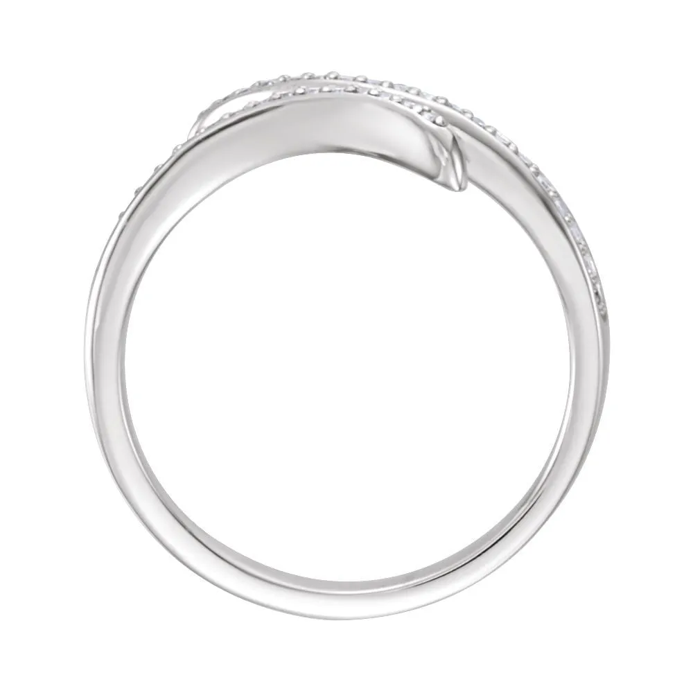 Platinum 1/6 CTW Diamond Ring, Size 7
