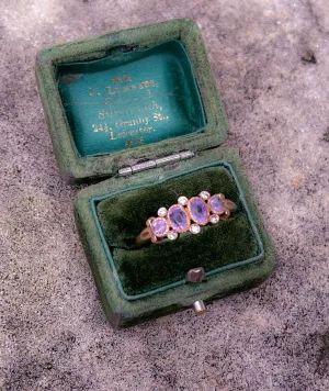 Precious Victorian Amethyst and Diamond Band