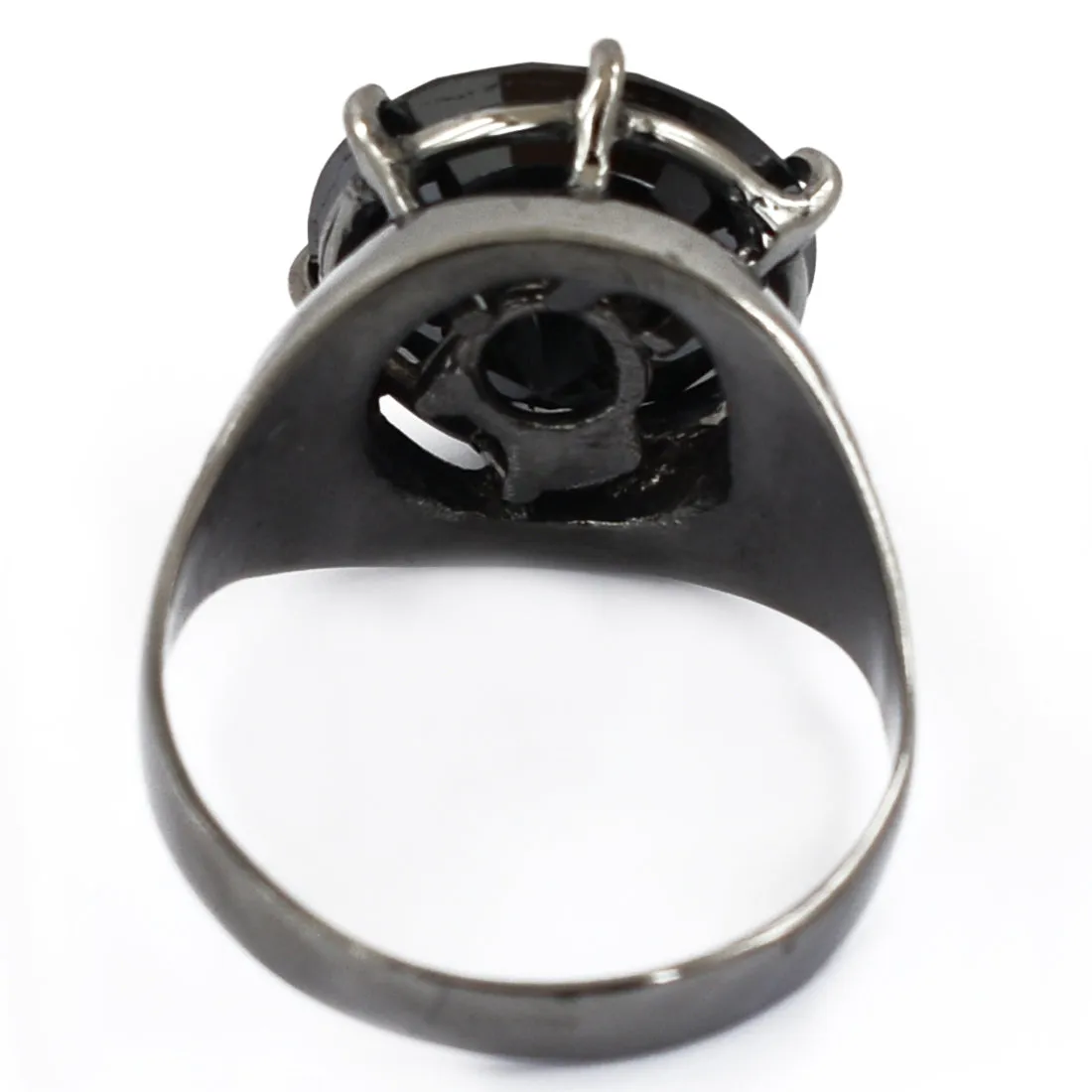 RARE 7 Ct - 8 Ct Black Diamond Solitaire Ring in Black Finish! Ideal Gift for Husband, Boyfriend