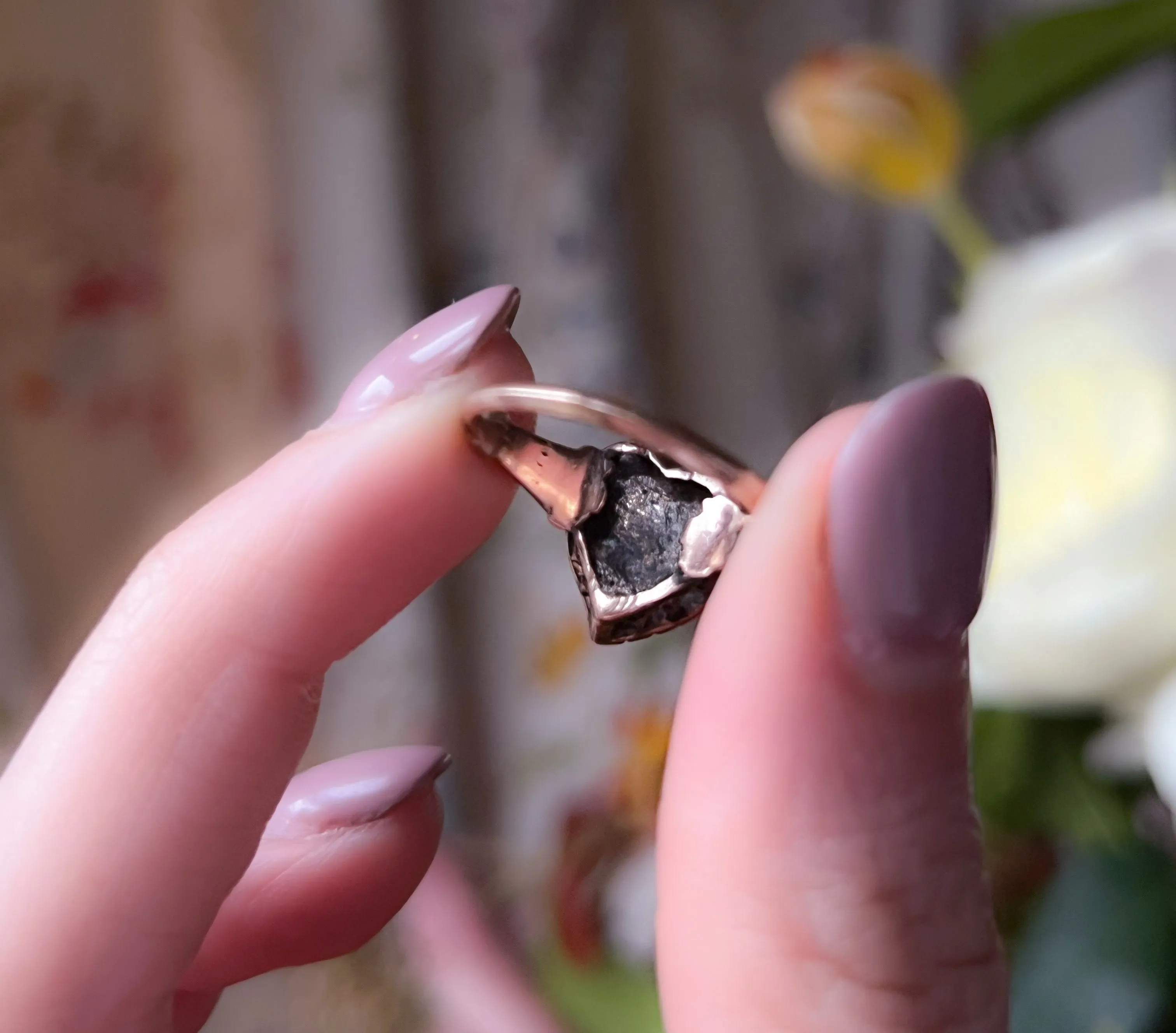 Rare Victorian Rose Cut Diamond Witch's Heart Ring