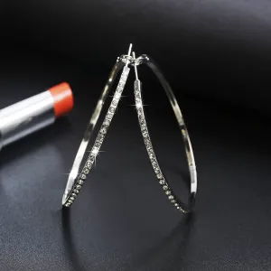 Rhinestone Hoop Earrings