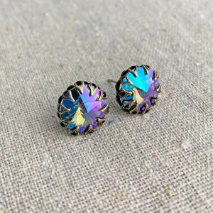 Rivoli Gothic Crown Post Earrings • 12mm