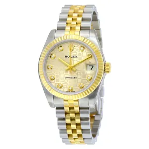 Rolex Datejust Lady 31 Silver Dial Stainless Steel and 18K Yellow Gold Jubilee Bracelet Automatic Watch 178273SJDJ