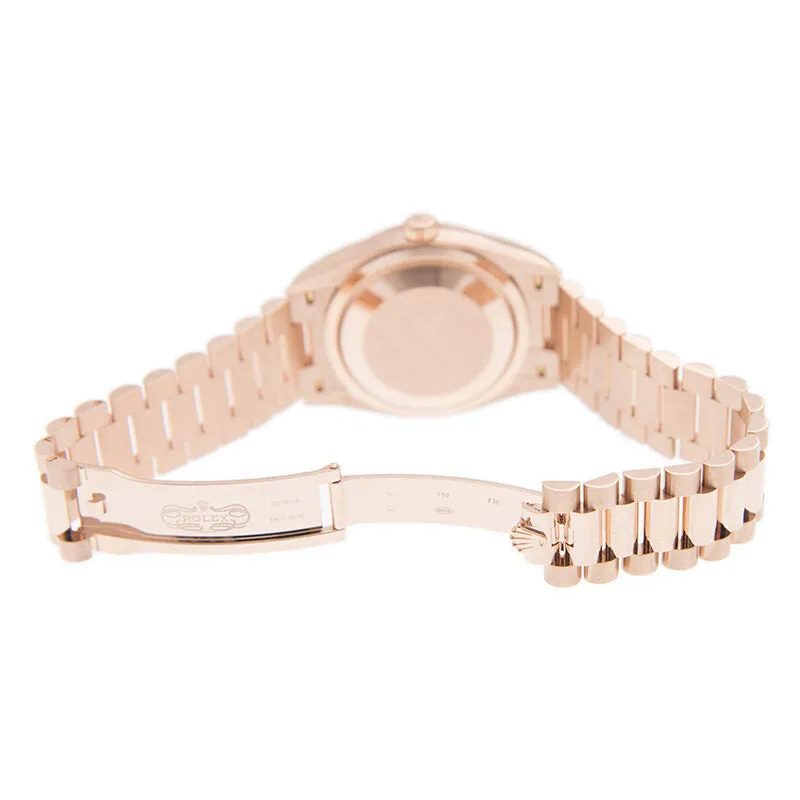 Rolex Day-Date 36 Diamond Paved Dial 18kt Everose Gold President Watch 128235DSP