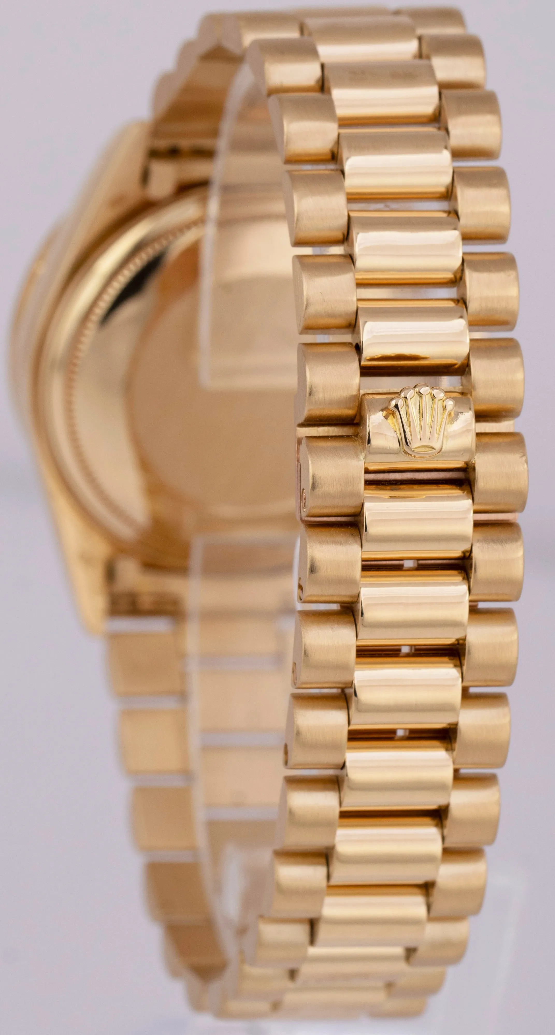 Rolex Day-Date President 36mm Silver FACTORY DIAMOND 18K Yellow Gold Watch 18048
