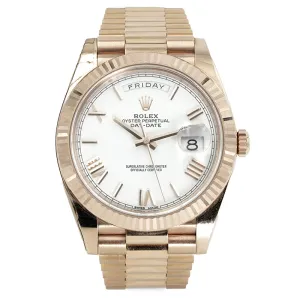 Rolex Day-Date President 40 Everose Gold 228235 18K 2020 Card 40mm White Dial