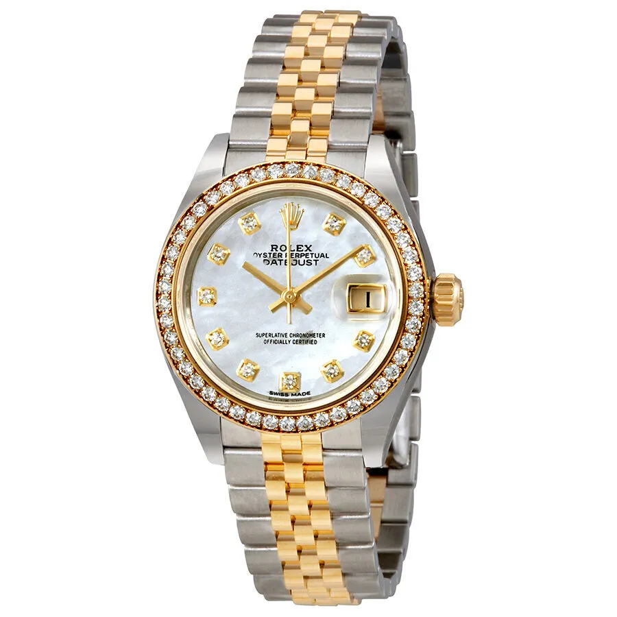 Rolex Lady Datejust Mother of Pearl Diamond Stainless Steel and 18K Yellow Gold Jubilee Watch 279383MDJ
