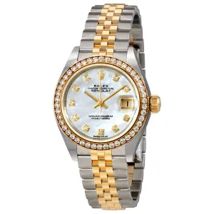 Rolex Lady Datejust Mother of Pearl Diamond Stainless Steel and 18K Yellow Gold Jubilee Watch 279383MDJ