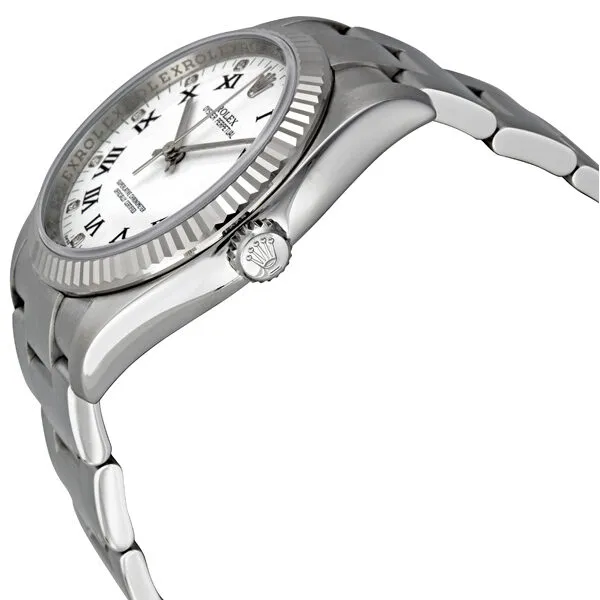 Rolex Oyster Perpetual 36 mm White Dial Stainless Steel Bracelet Automatic Men's Watch 116034WDO
