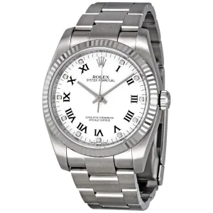 Rolex Oyster Perpetual 36 mm White Dial Stainless Steel Bracelet Automatic Men's Watch 116034WDO
