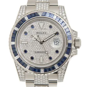 Rolex Submariner Diamond Silver-tone Dial Men's Watch 116659SABR