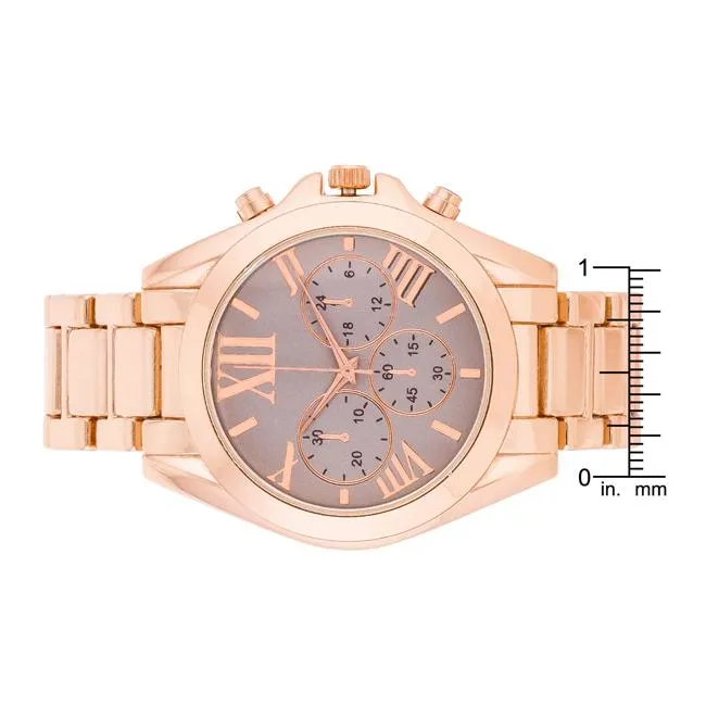 Roman Numeral Rose Gold Watch