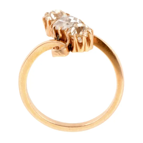 Rose Cut  & Yellow Old Euro Diamond Ring