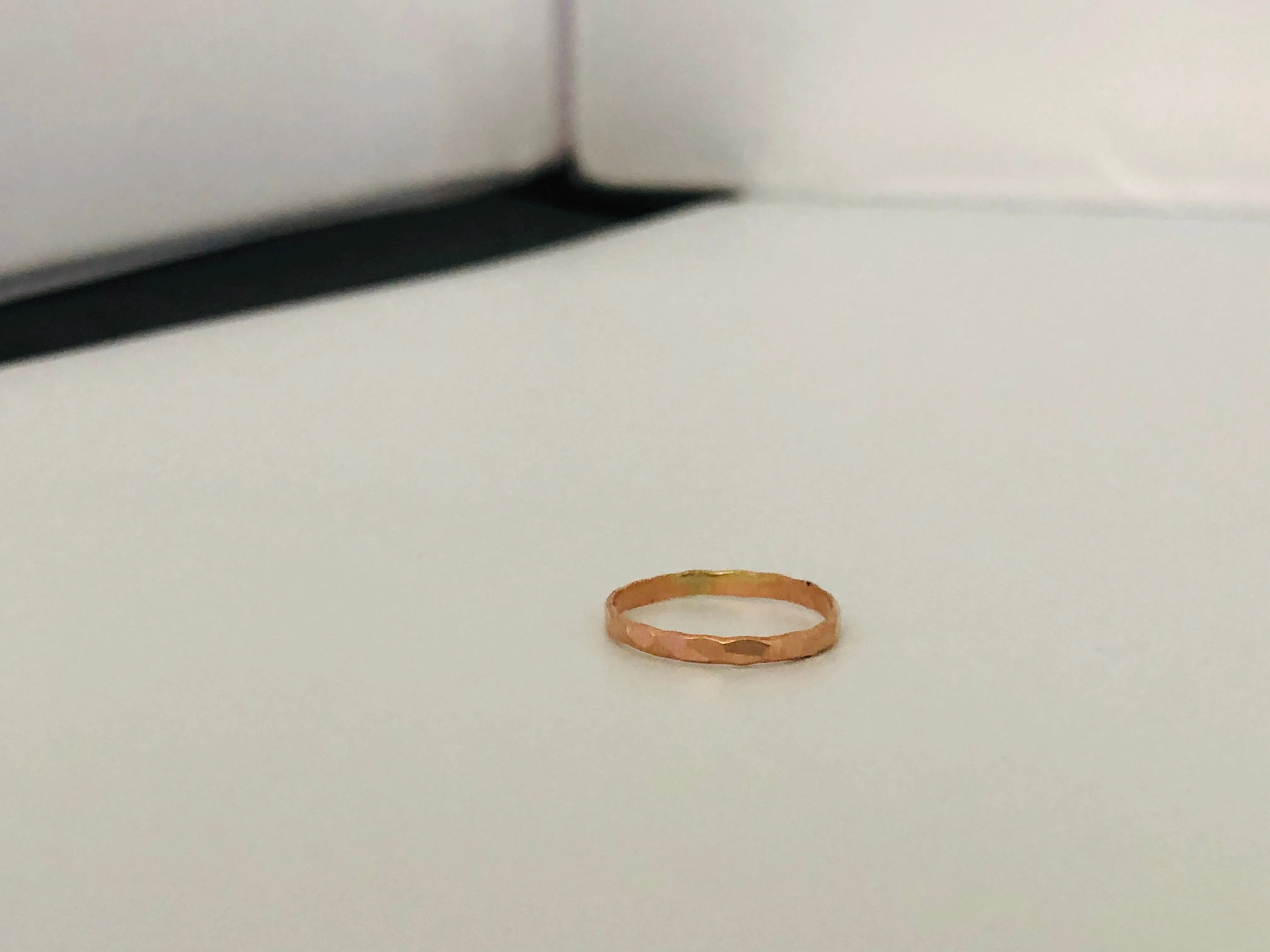Rose Gold Filled Diamond Cut Band Ring - Rose Gold Stacking Ring