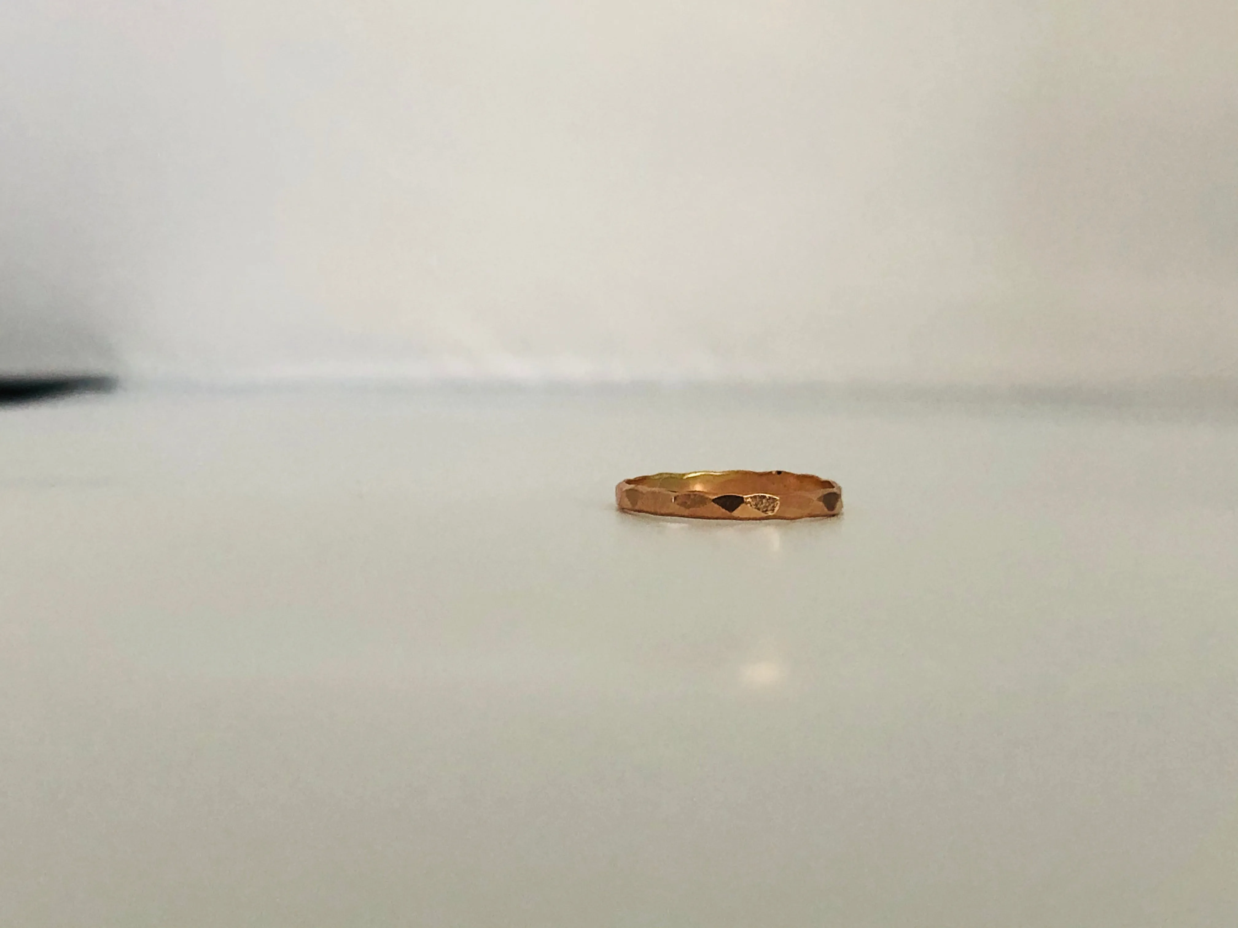 Rose Gold Filled Diamond Cut Band Ring - Rose Gold Stacking Ring