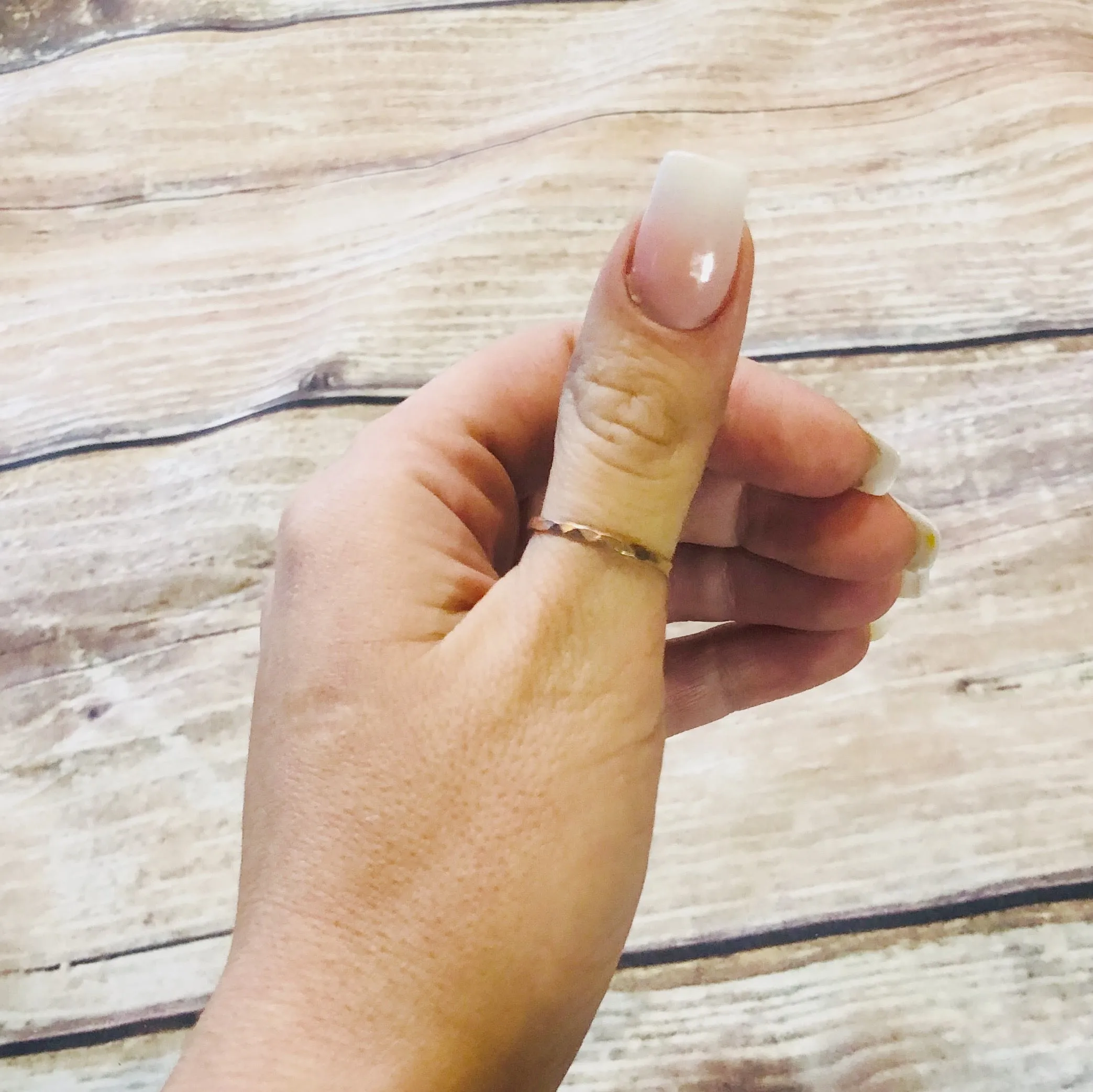 Rose Gold Filled Diamond Cut Band Ring - Rose Gold Stacking Ring