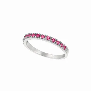 ROSE SAPPHIRE STACKABLE RING, 14K WHITE GOLD 14K GOLD (0.38 CTW)