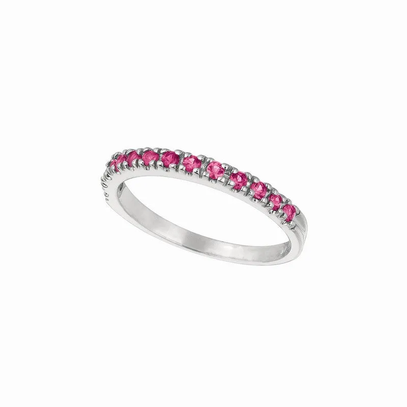 ROSE SAPPHIRE STACKABLE RING, 14K WHITE GOLD 14K GOLD (0.38 CTW)