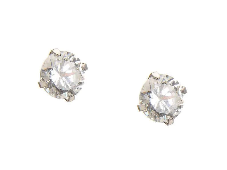 Round Crystal Stud earrings for men