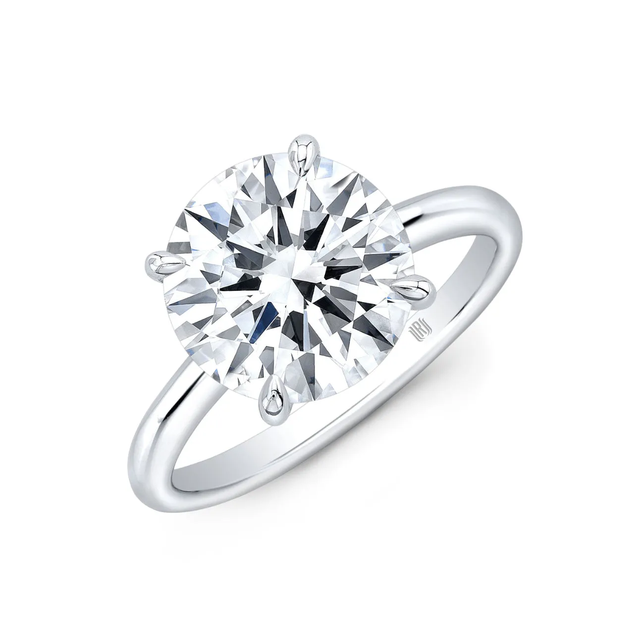 Round Cut 2.20 ct Platinum Diamond Engagement Ring